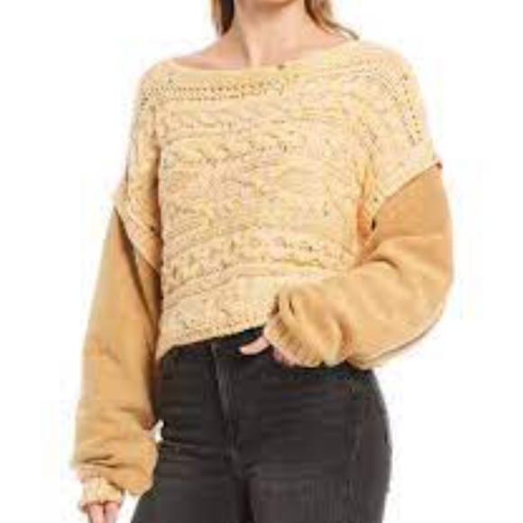 Free People Honey Cable Pullover Sweater  in Various NWT - Picture 4 of 7